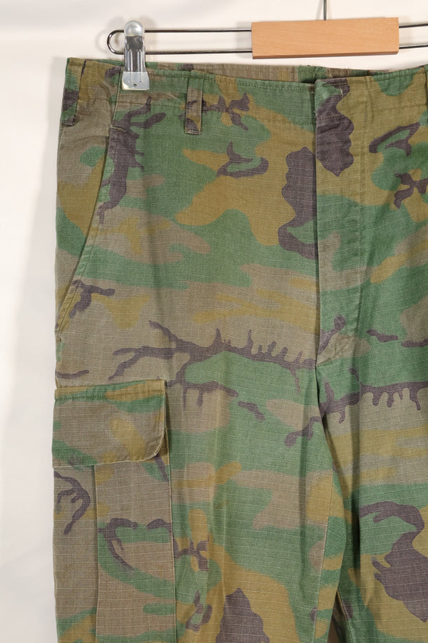 1970s สินค้าผลิตในท้องถิ่นโดยบุคคลทั่วไป ลายพราง ERDL ของกองทัพสหรัฐฯ แบบลอกเลียน กางเกงสแล็คทหาร มือสอง
