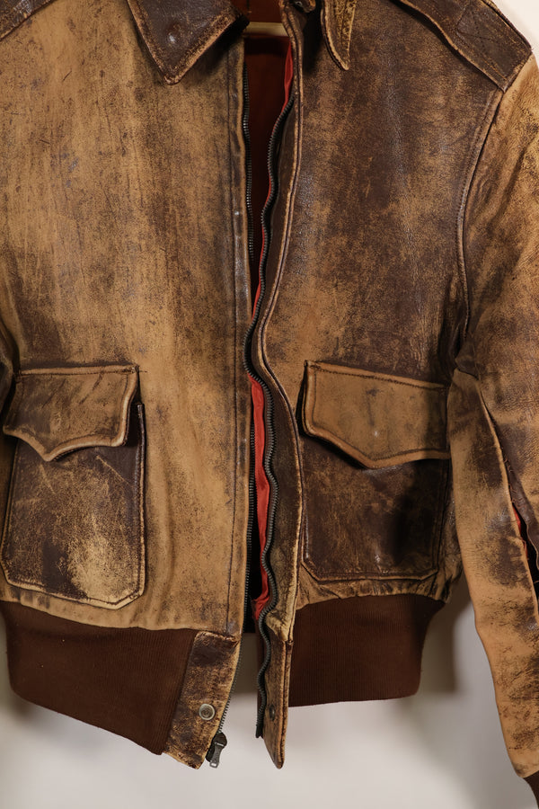 ช่วงปี 1940 ขนาด 46 ผู้ผลิตไม่ทราบ USAAF A-2 แจ็คเก็ตบิน สภาพตามที่ได้รับ สินค้ามือสอง