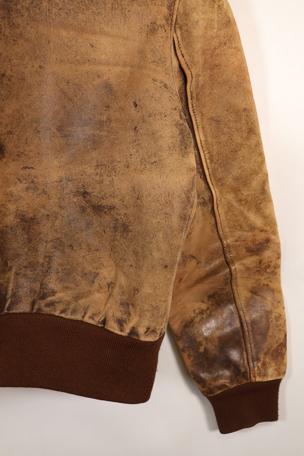 ช่วงปี 1940 ขนาด 46 ผู้ผลิตไม่ทราบ USAAF A-2 แจ็คเก็ตบิน สภาพตามที่ได้รับ สินค้ามือสอง