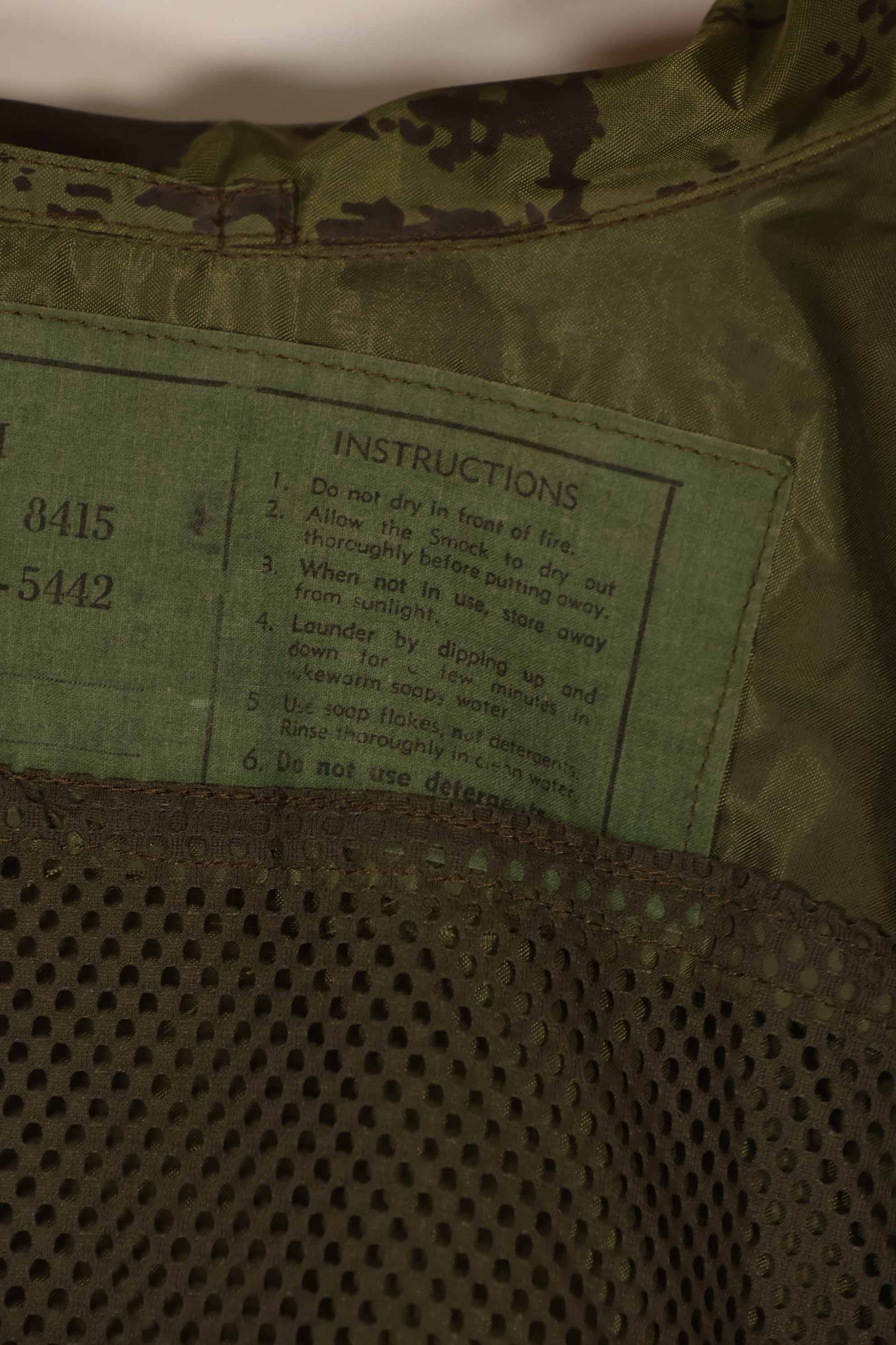 Real 1967 Australian Army camouflage raincoat, used D