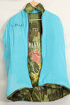 1969-70 Vietnam War ERDL Camouflage Poncho Tour Jacket Viet Jean QUINHON Used