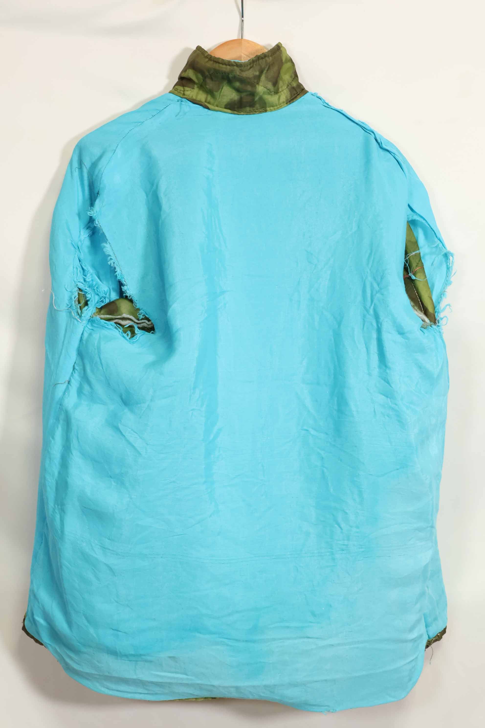 1969-70 Vietnam War ERDL Camouflage Poncho Tour Jacket Viet Jean QUINHON Used