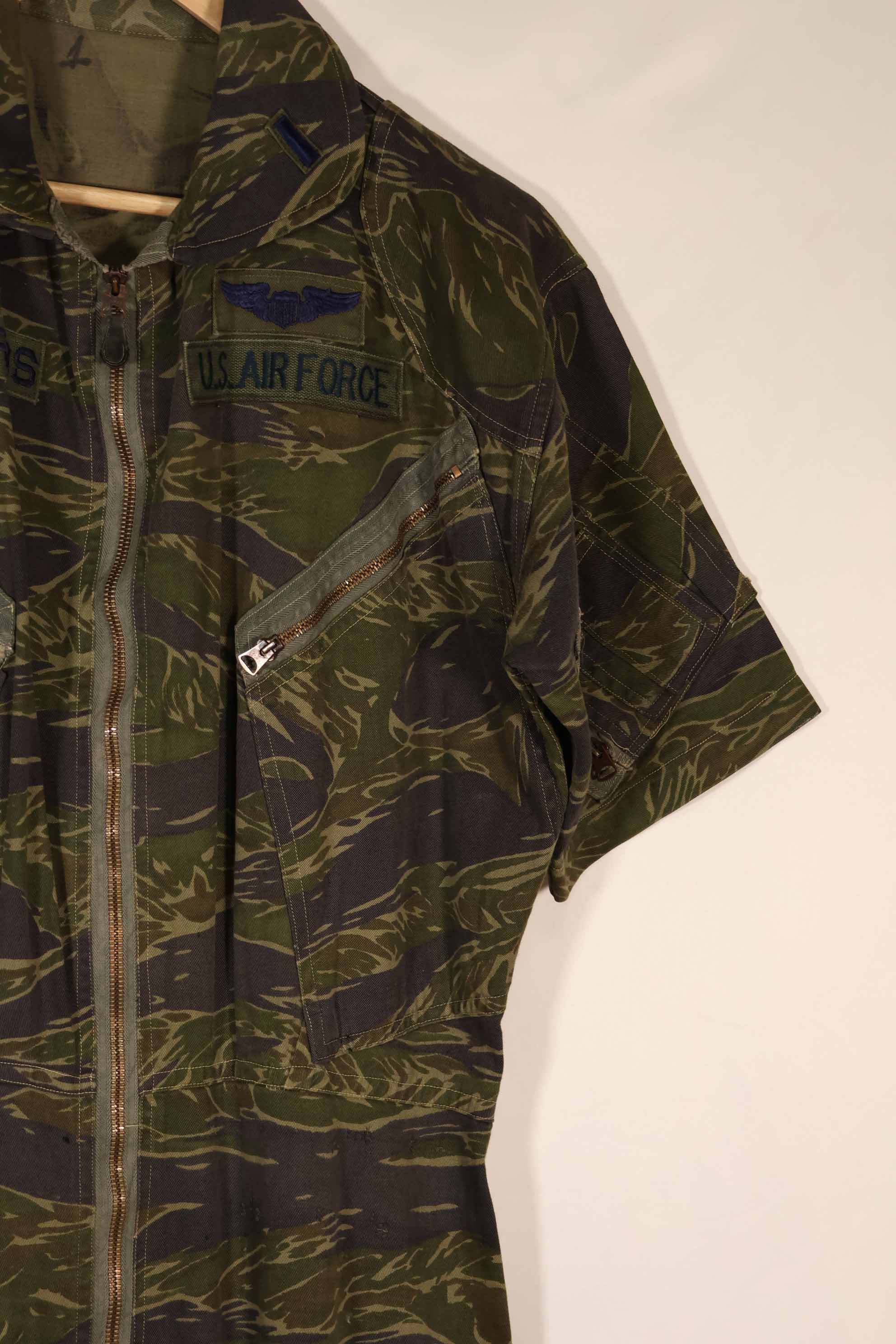 Real Fabric USAF TYPE K2-B Tiger Stripe Flight Suit Used