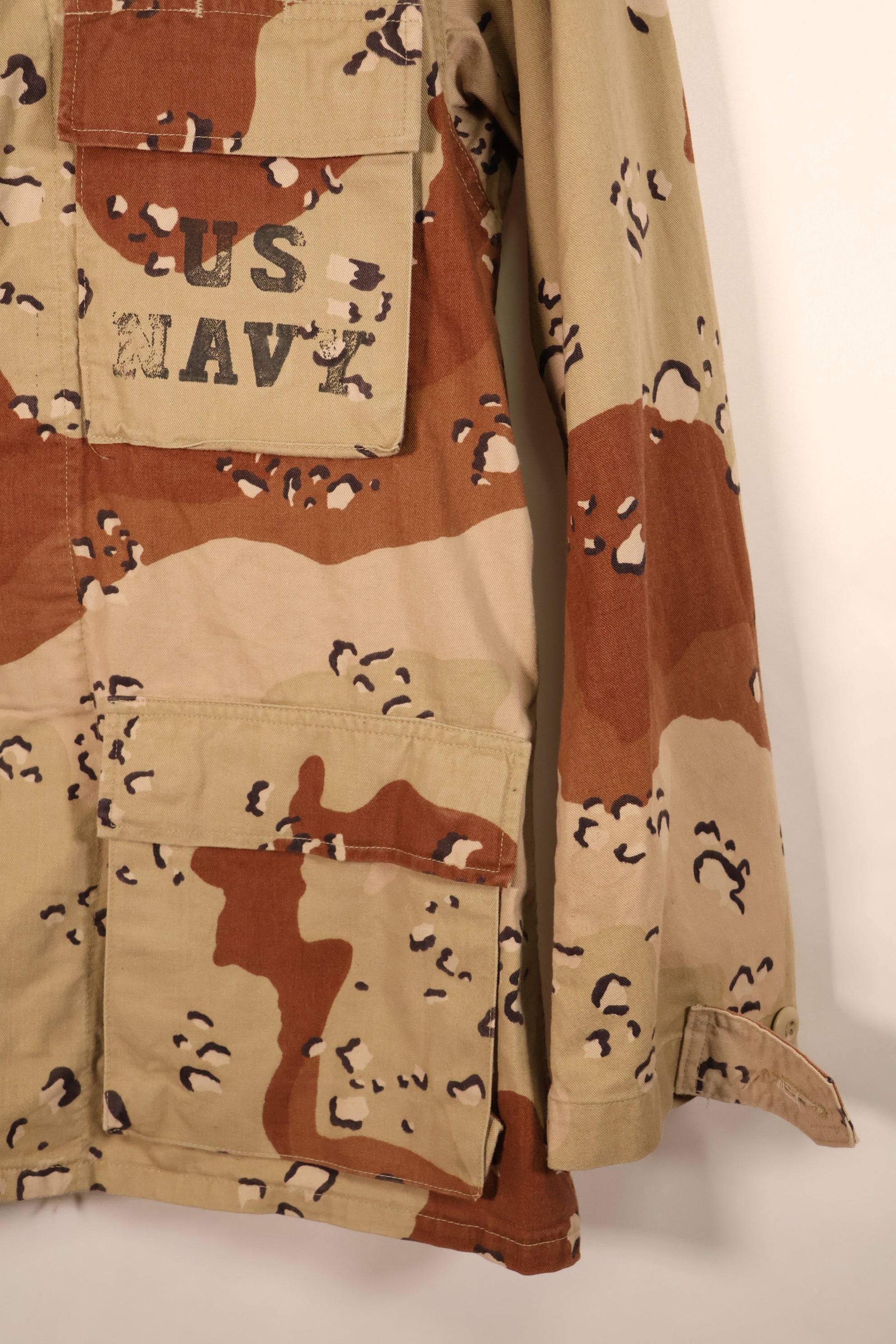 สัญญาปี 1990, S-R, กองทัพเรือสหรัฐฯ, US NAVY, 6C สีทะเลทราย, ลายพรางช็อกโกแลตชิป, แจ็กเก็ต, มือสอง