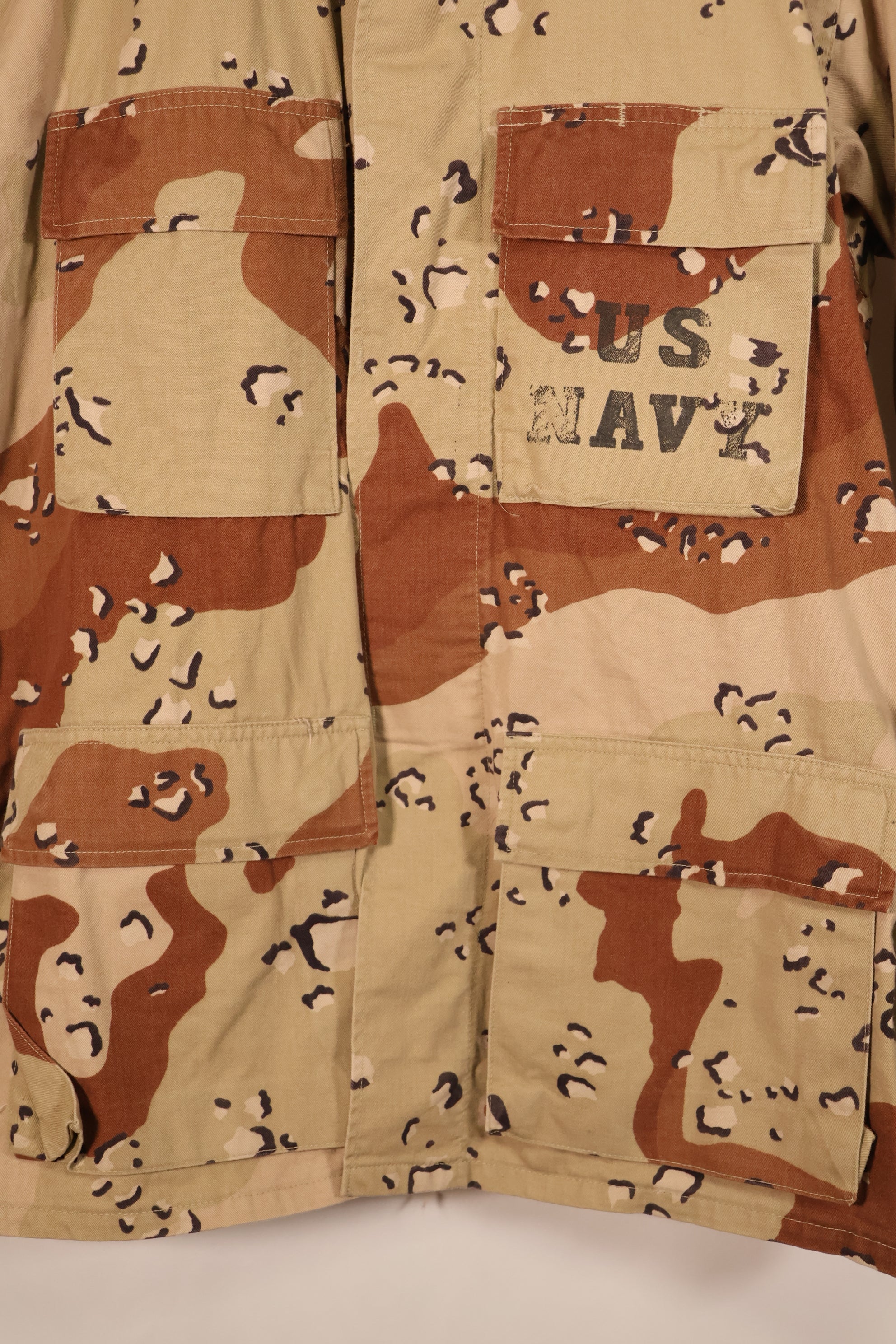 สัญญาปี 1990, S-R, กองทัพเรือสหรัฐฯ, US NAVY, 6C สีทะเลทราย, ลายพรางช็อกโกแลตชิป, แจ็กเก็ต, มือสอง