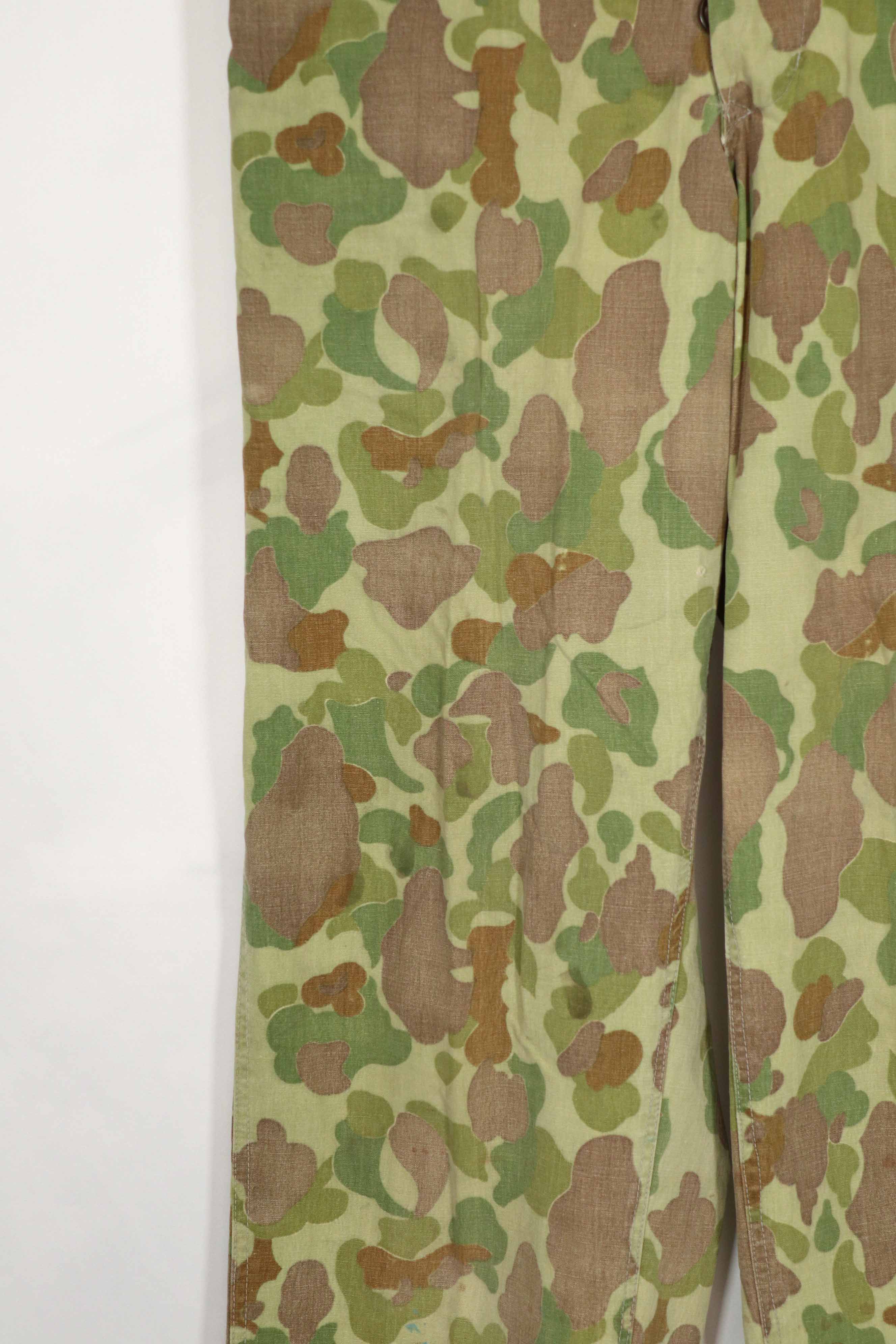 実物生地　フロッグスキン迷彩　パンツ　ダックハンター　中古品
