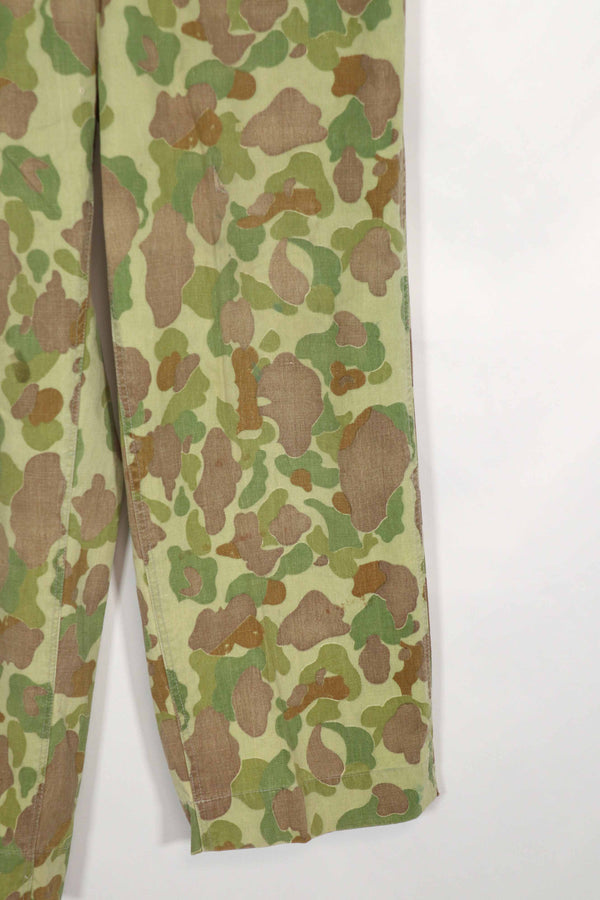 実物生地　フロッグスキン迷彩　パンツ　ダックハンター　中古品