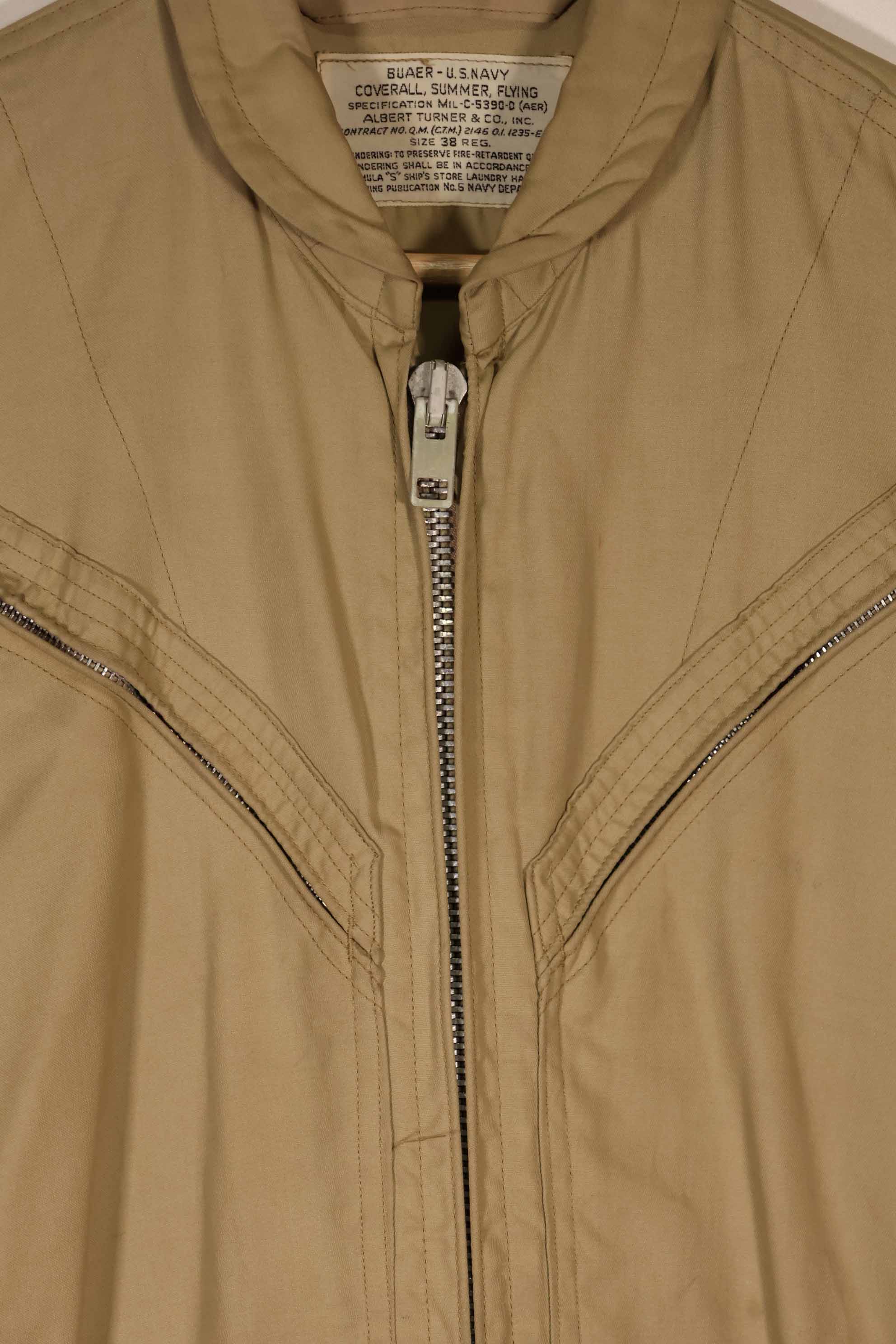 Real 1958 U.S. Navy summer flight suit 38 REGULAR size used B