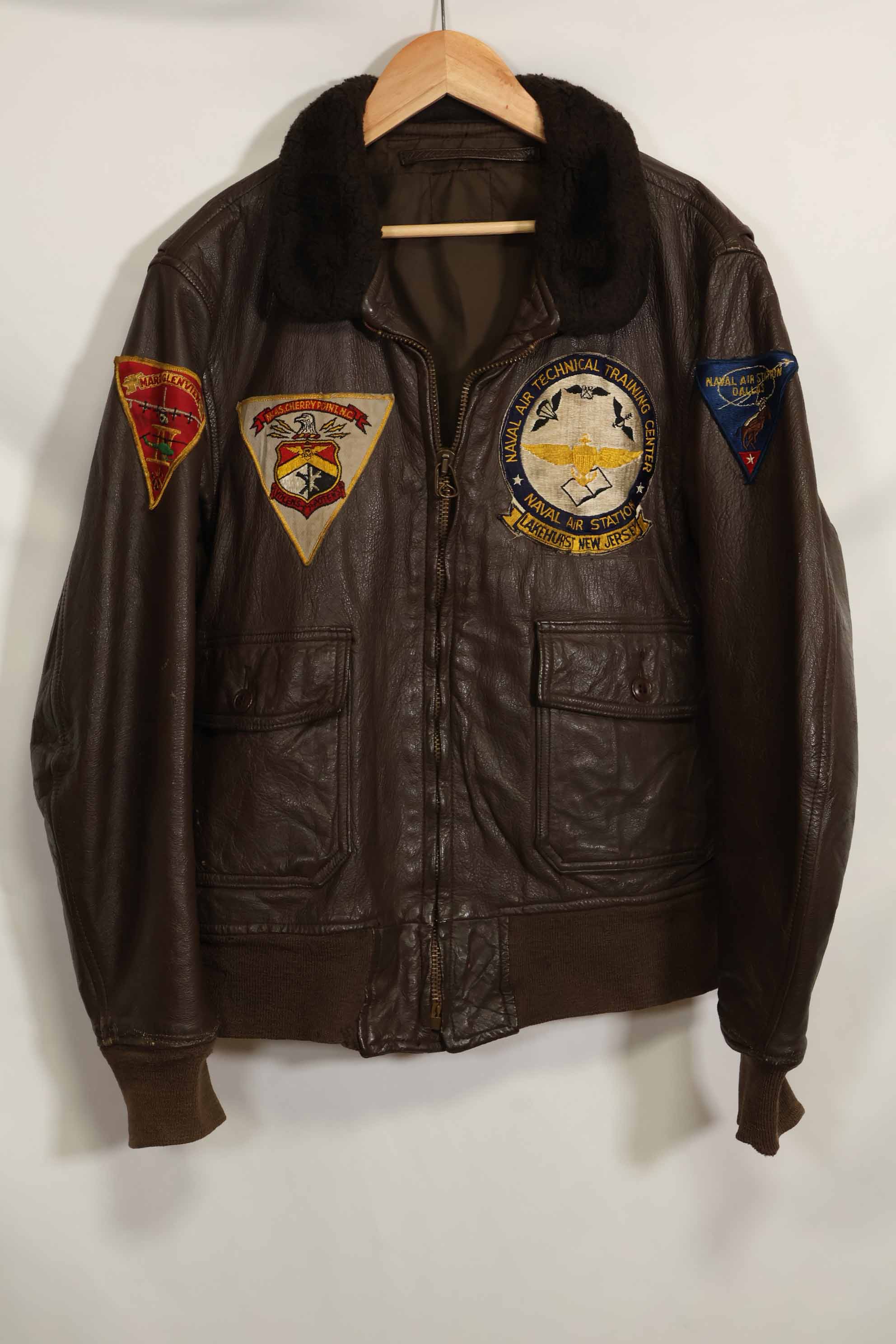 1960年代　アメリカ海軍　G-1　フライトジャケット　ラベル欠損　初付けパッチ付き　中古品
