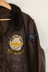 1960年代　アメリカ海軍　G-1　フライトジャケット　ラベル欠損　初付けパッチ付き　中古品