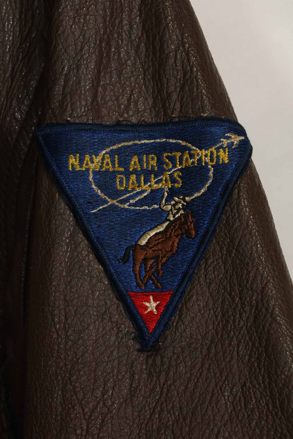 1960年代　アメリカ海軍　G-1　フライトジャケット　ラベル欠損　初付けパッチ付き　中古品