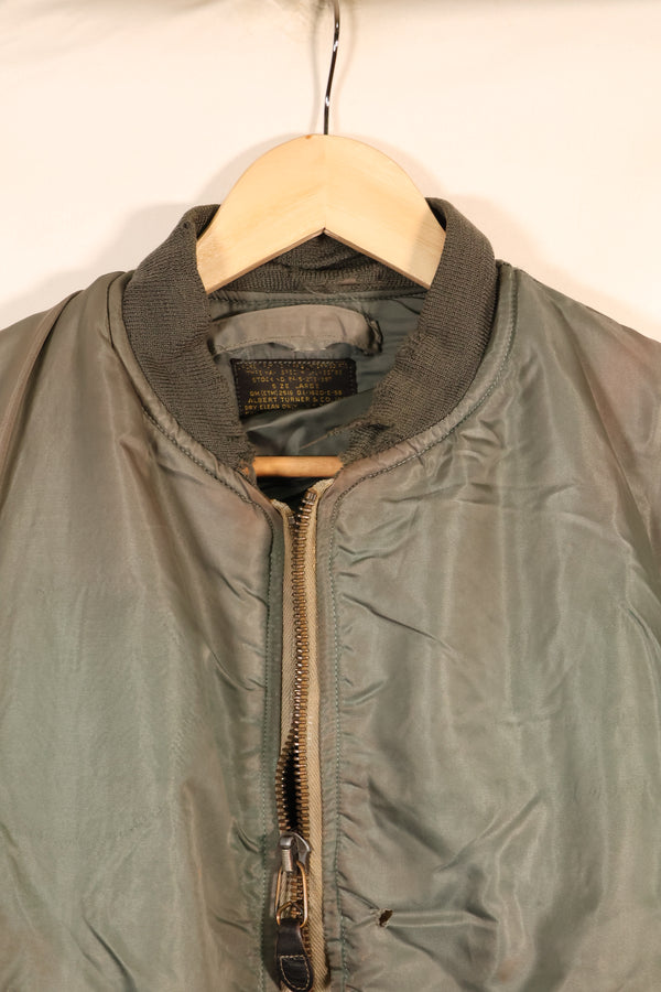 1958 Contract, LARGE, U.S. Air Force, MA-1 Flight Jacket, Shows Heavy Wear, Used