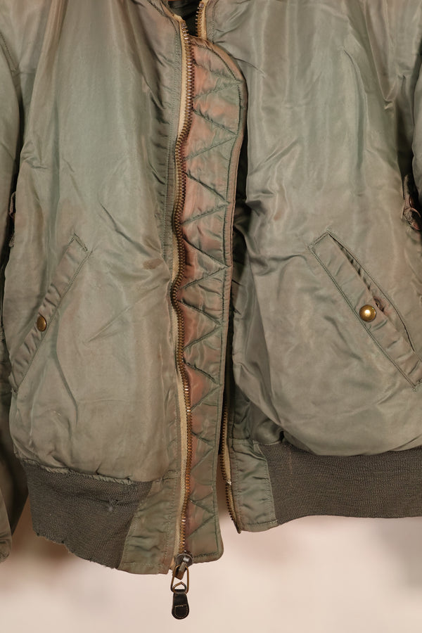 1958 Contract, LARGE, U.S. Air Force, MA-1 Flight Jacket, Shows Heavy Wear, Used