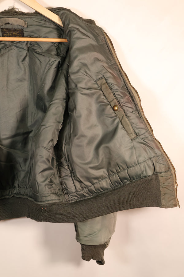 1958 Contract, LARGE, U.S. Air Force, MA-1 Flight Jacket, Shows Heavy Wear, Used