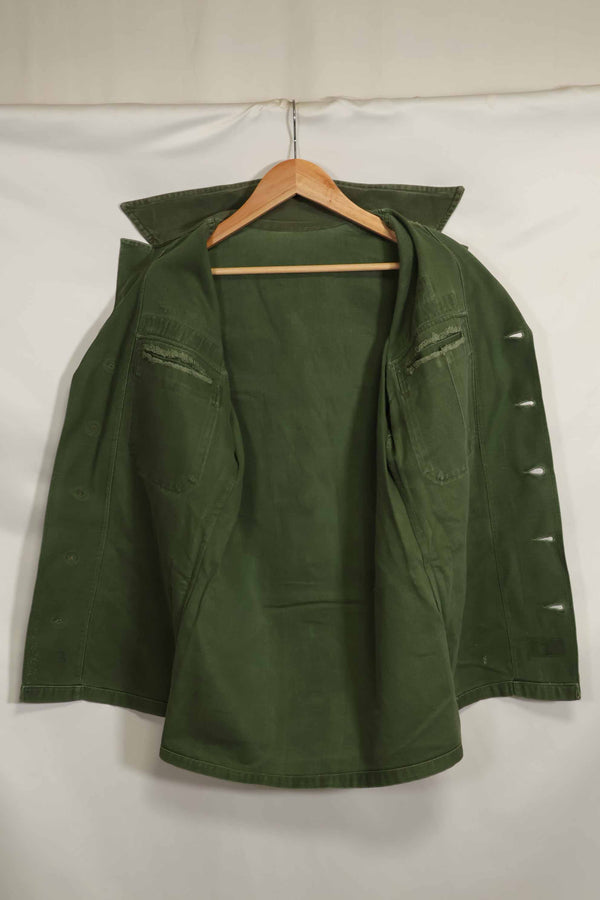 1960's Ex Green Beret Soldier Release OG-107 Utility Shirt with First Attachment Patch, Used, A