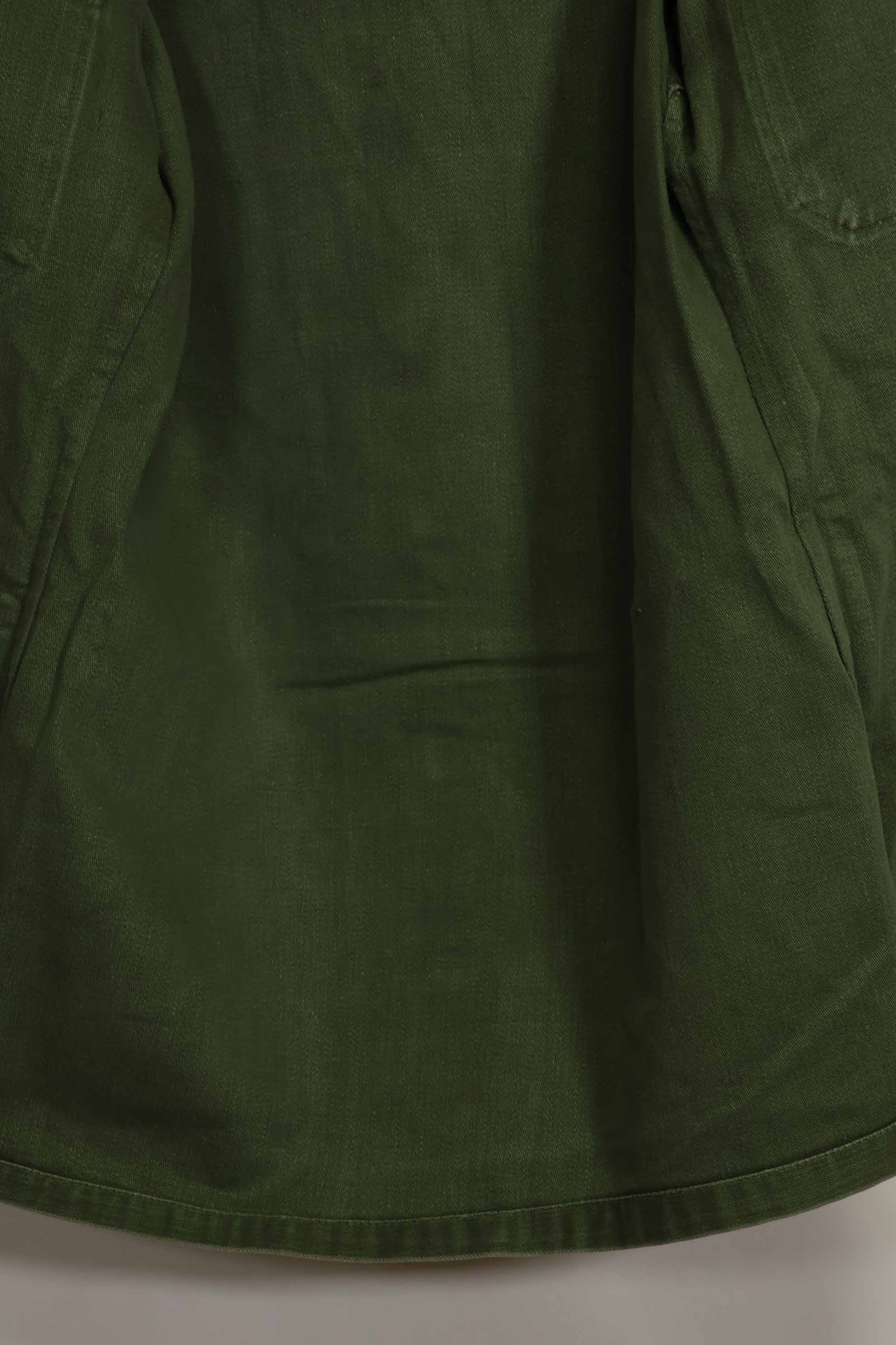1960's Ex Green Beret Soldier Release OG-107 Utility Shirt with First Attachment Patch, Used, A