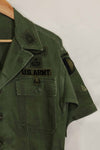 1960's Ex Green Beret Soldier Release OG-107 Utility Shirt with First Attachment Patch, Used, B