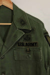 1960's Ex Green Beret Soldier Release OG-107 Utility Shirt with First Attachment Patch, Used, B
