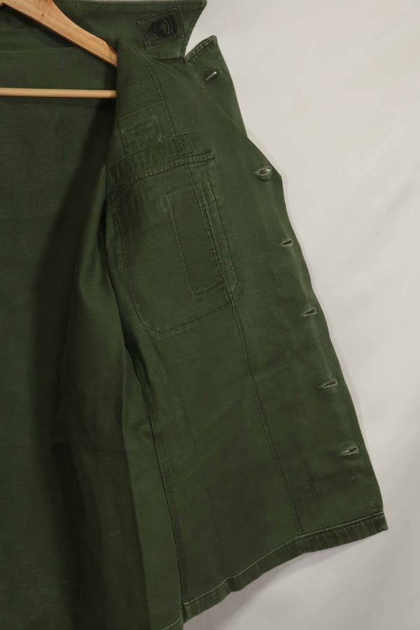 1960's Ex Green Beret Soldier Release OG-107 Utility Shirt with First Attachment Patch, Used, B