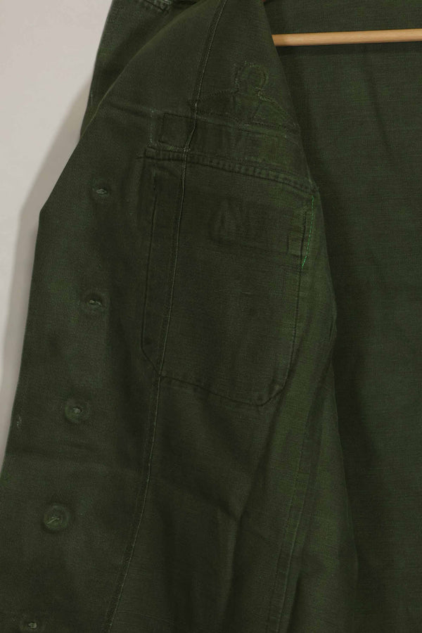 1960's Ex Green Beret Soldier Release OG-107 Utility Shirt with First Attachment Patch, Used, B