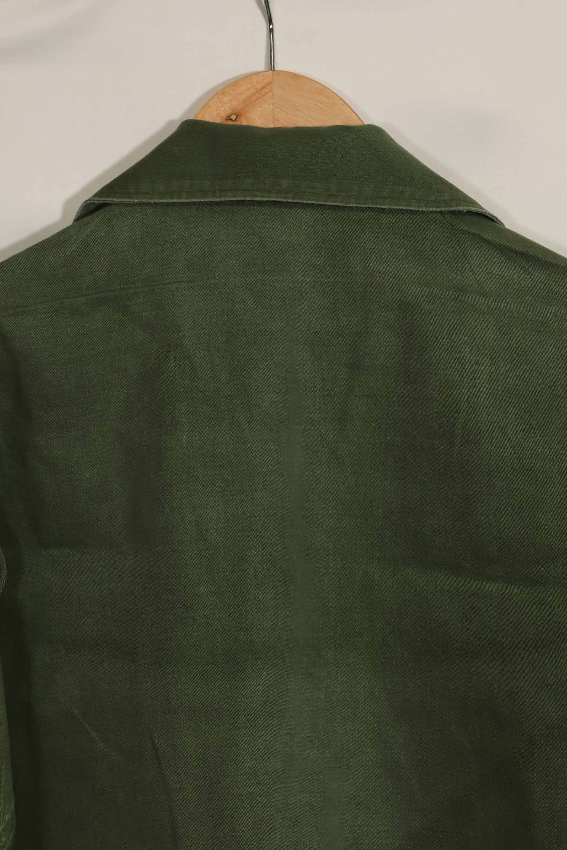 1960's Ex Green Beret Soldier Release OG-107 Utility Shirt with First Attachment Patch, Used, B