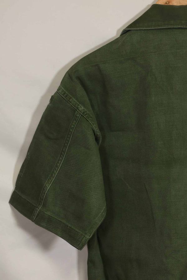 1960's Ex Green Beret Soldier Release OG-107 Utility Shirt with First Attachment Patch, Used, B