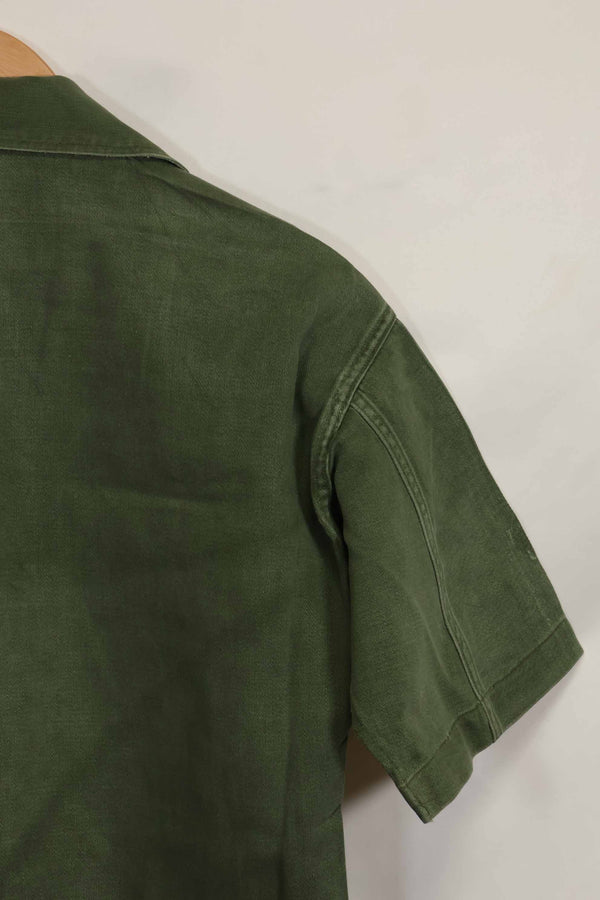 1960's Ex Green Beret Soldier Release OG-107 Utility Shirt with First Attachment Patch, Used, B