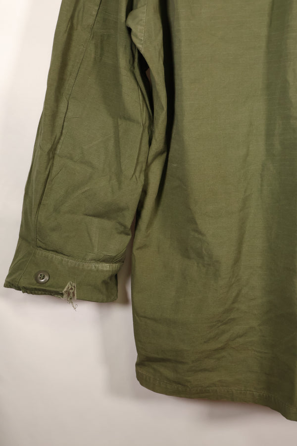 1969 Contract, M-L, 4th Model Jungle Fatigue Jacket, Green Beret Specification, Patches Added Later, Used