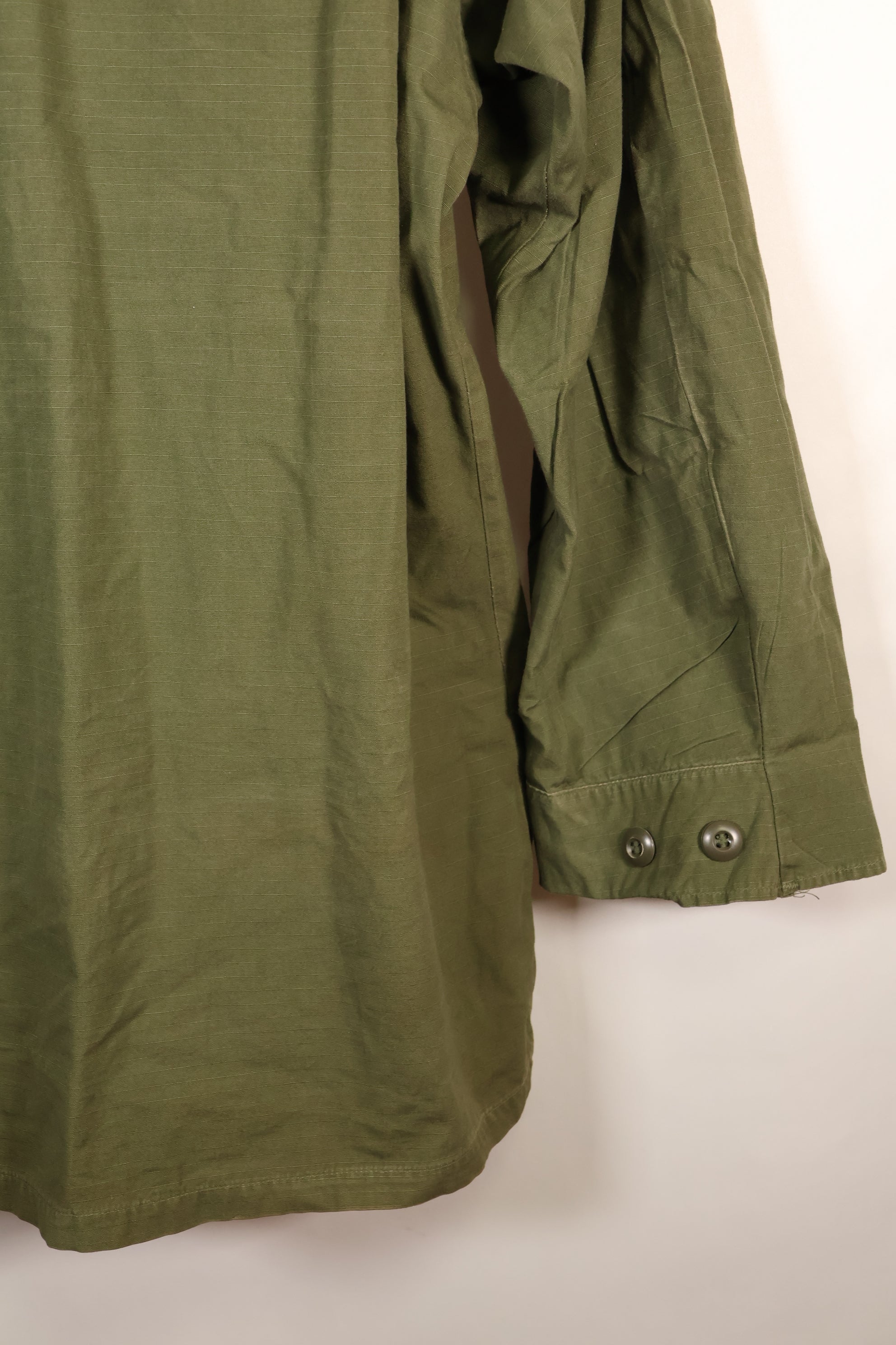 1969 Contract, M-L, 4th Model Jungle Fatigue Jacket, Green Beret Specification, Patches Added Later, Used