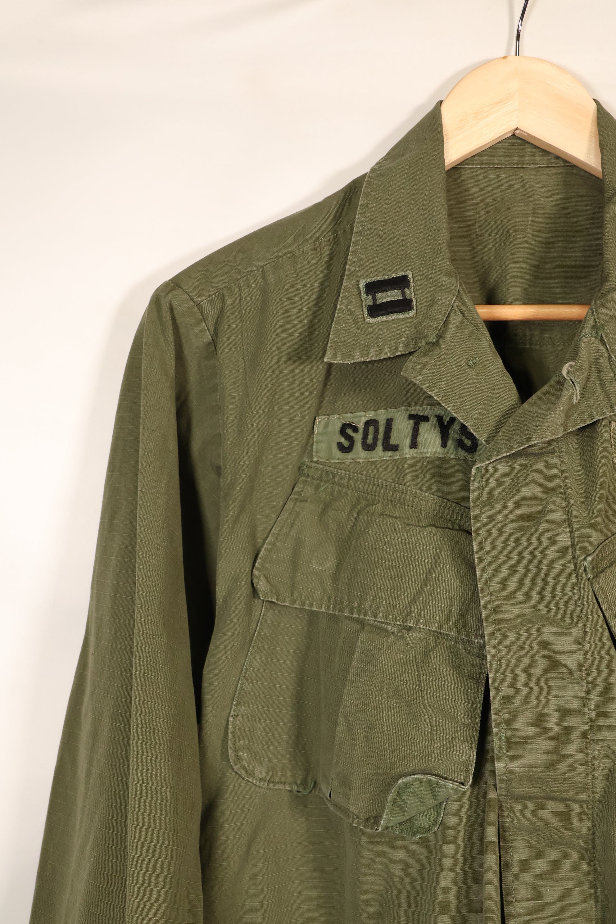 1969 Contract, Presumed S-R, 4th Model Jungle Fatigue Jacket, Patches Added Later, Used