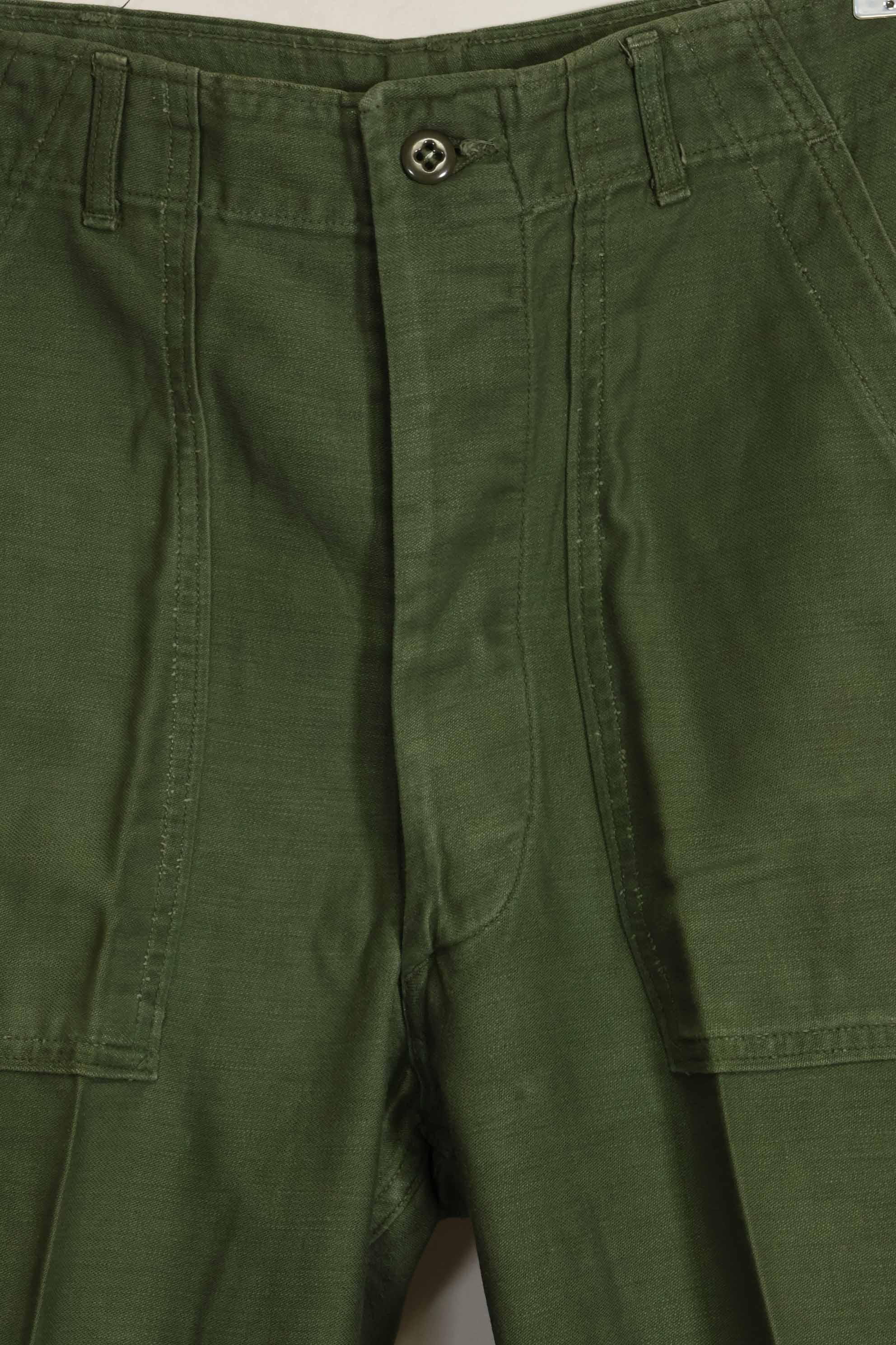 1960s lot OG-107 baker pants, cargo pocket modification, ex-special forces personnel, used, A