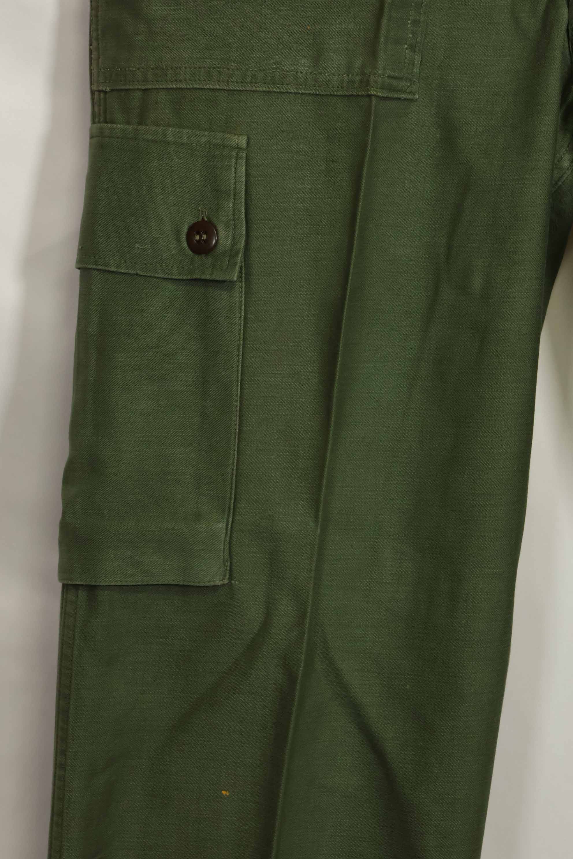 1960s lot OG-107 baker pants, cargo pocket modification, ex-special forces personnel, used, A