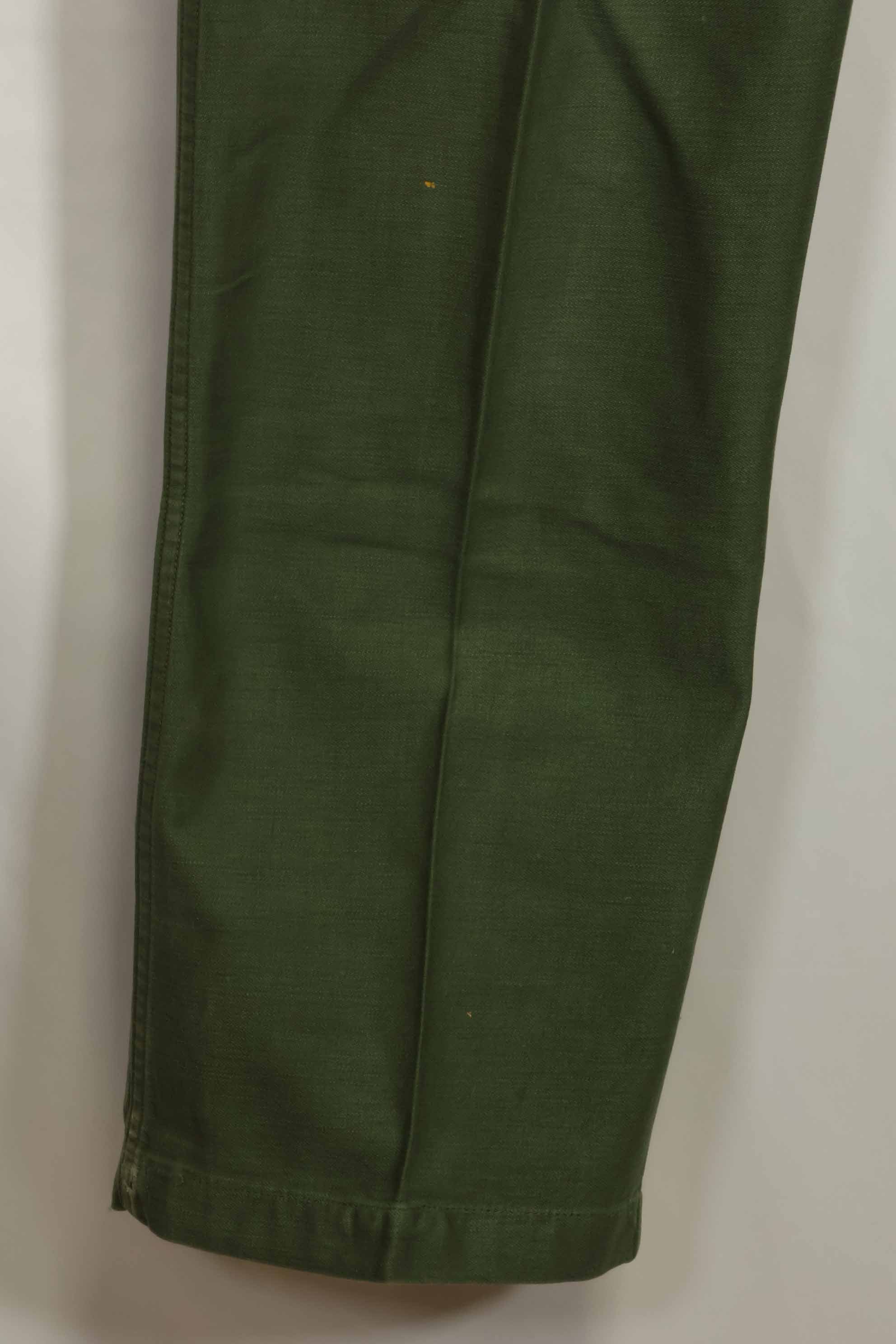 1960s lot OG-107 baker pants, cargo pocket modification, ex-special forces personnel, used, A