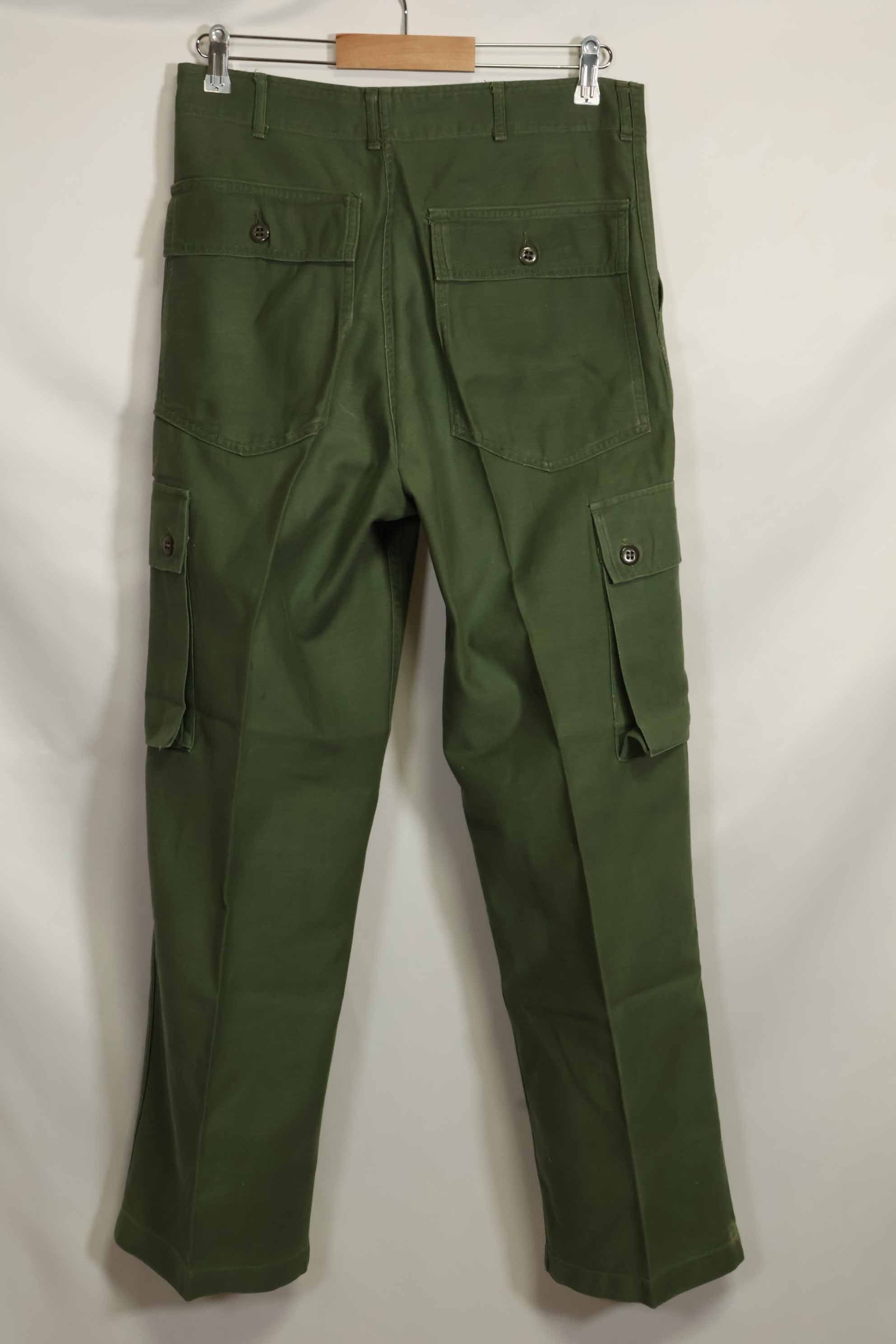 1960s lot OG-107 baker pants, cargo pocket modification, ex-special forces personnel, used, A