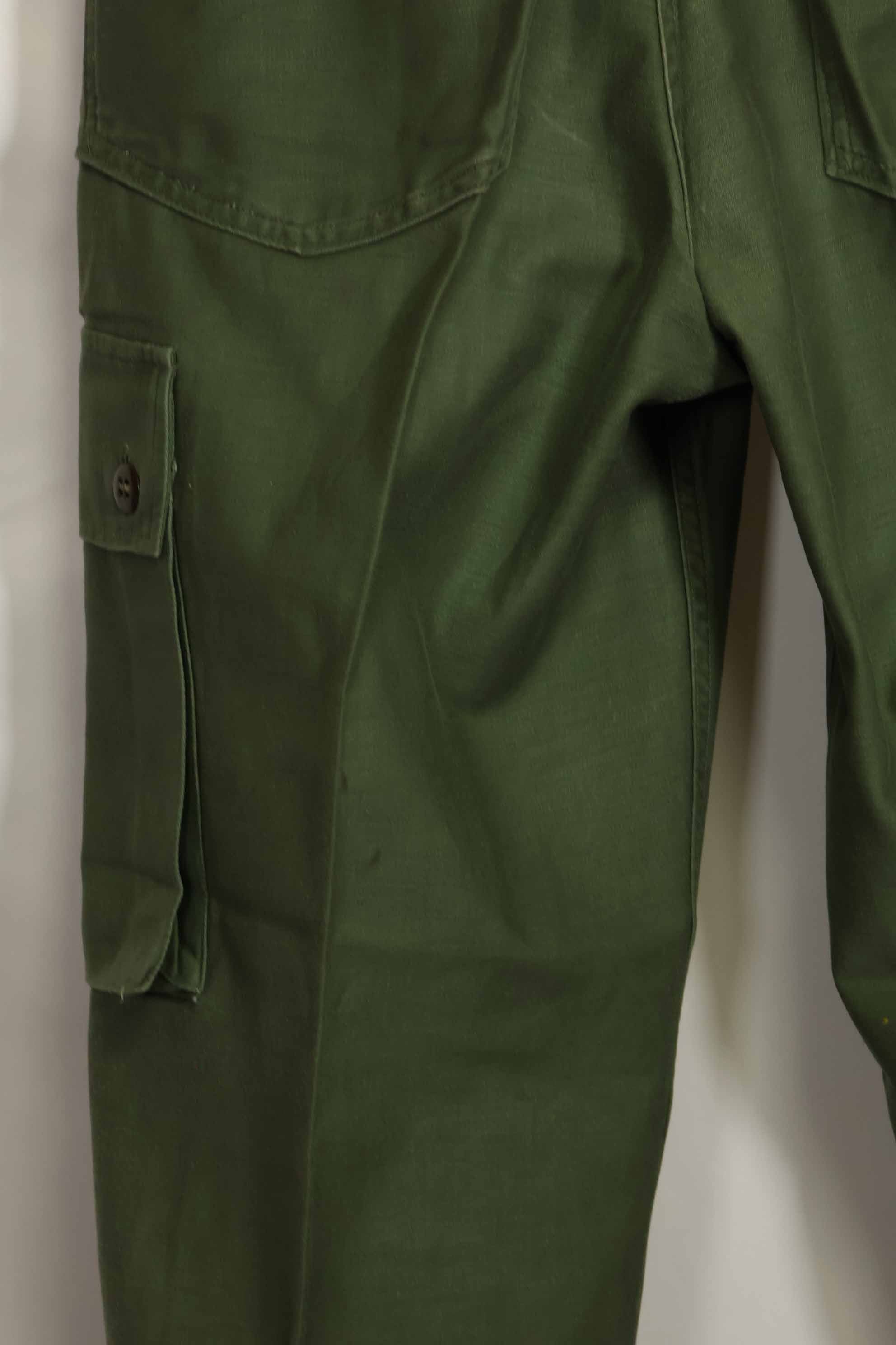 1960s lot OG-107 baker pants, cargo pocket modification, ex-special forces personnel, used, A