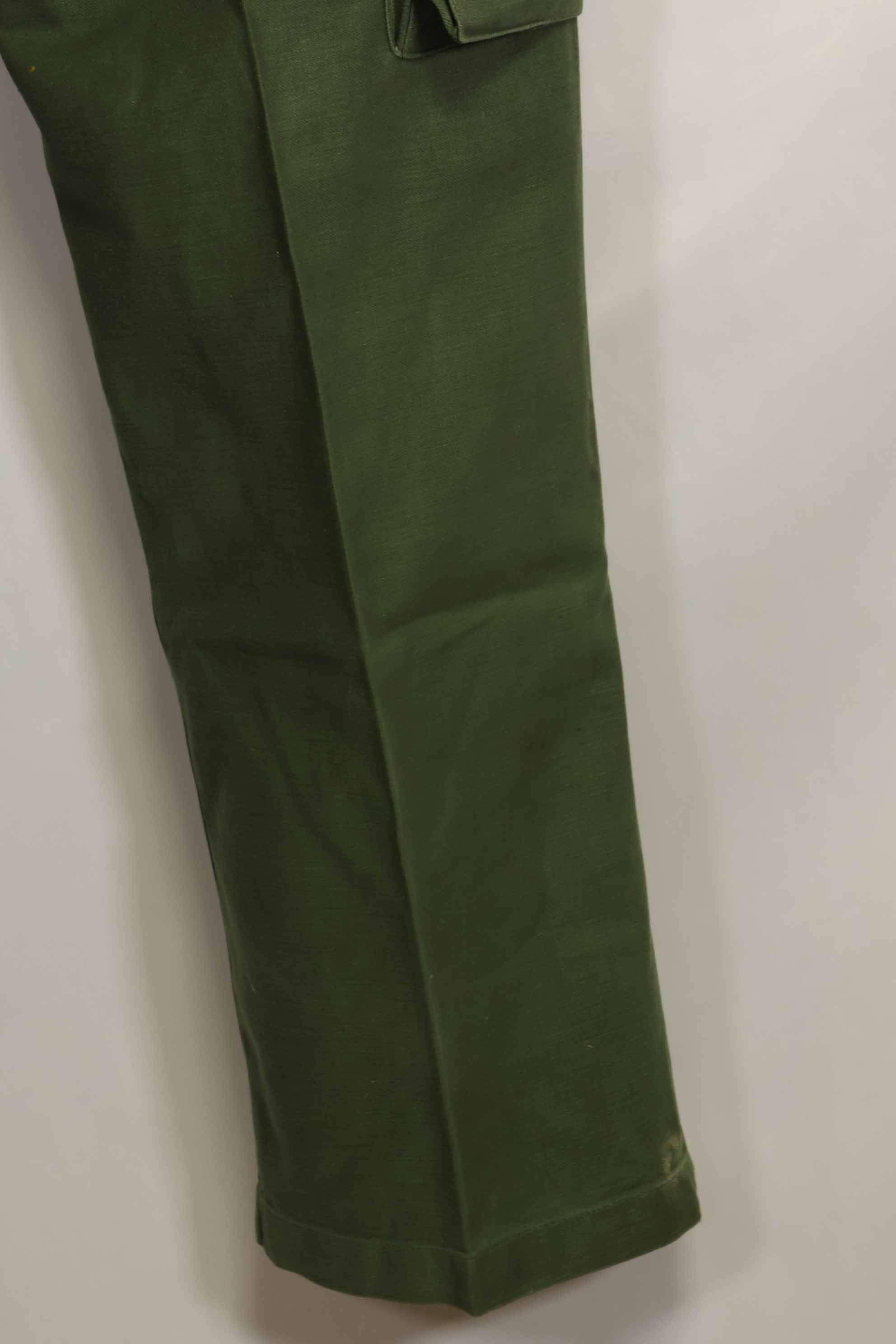 1960s lot OG-107 baker pants, cargo pocket modification, ex-special forces personnel, used, A