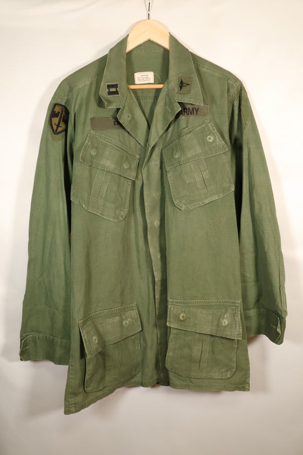 1969 Contract, M-L, 4th Model Jungle Fatigue Jacket, Patches Added Later, Used