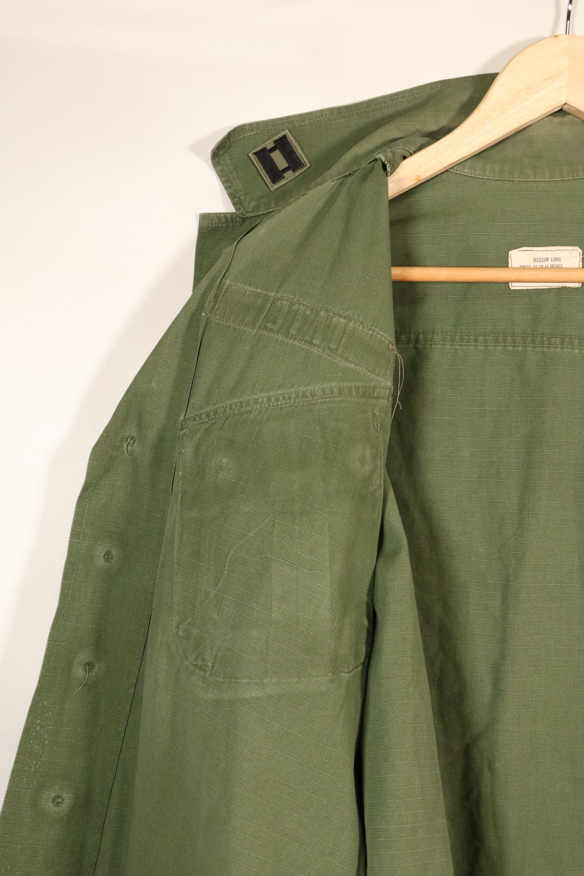 1969 Contract, M-L, 4th Model Jungle Fatigue Jacket, Patches Added Later, Used