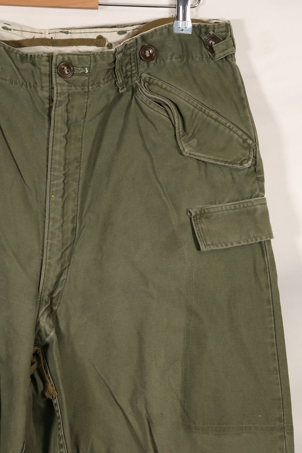 実物　1950年代　アメリカ軍　M51 コットン　フィールドパンツ　中古品　M-R