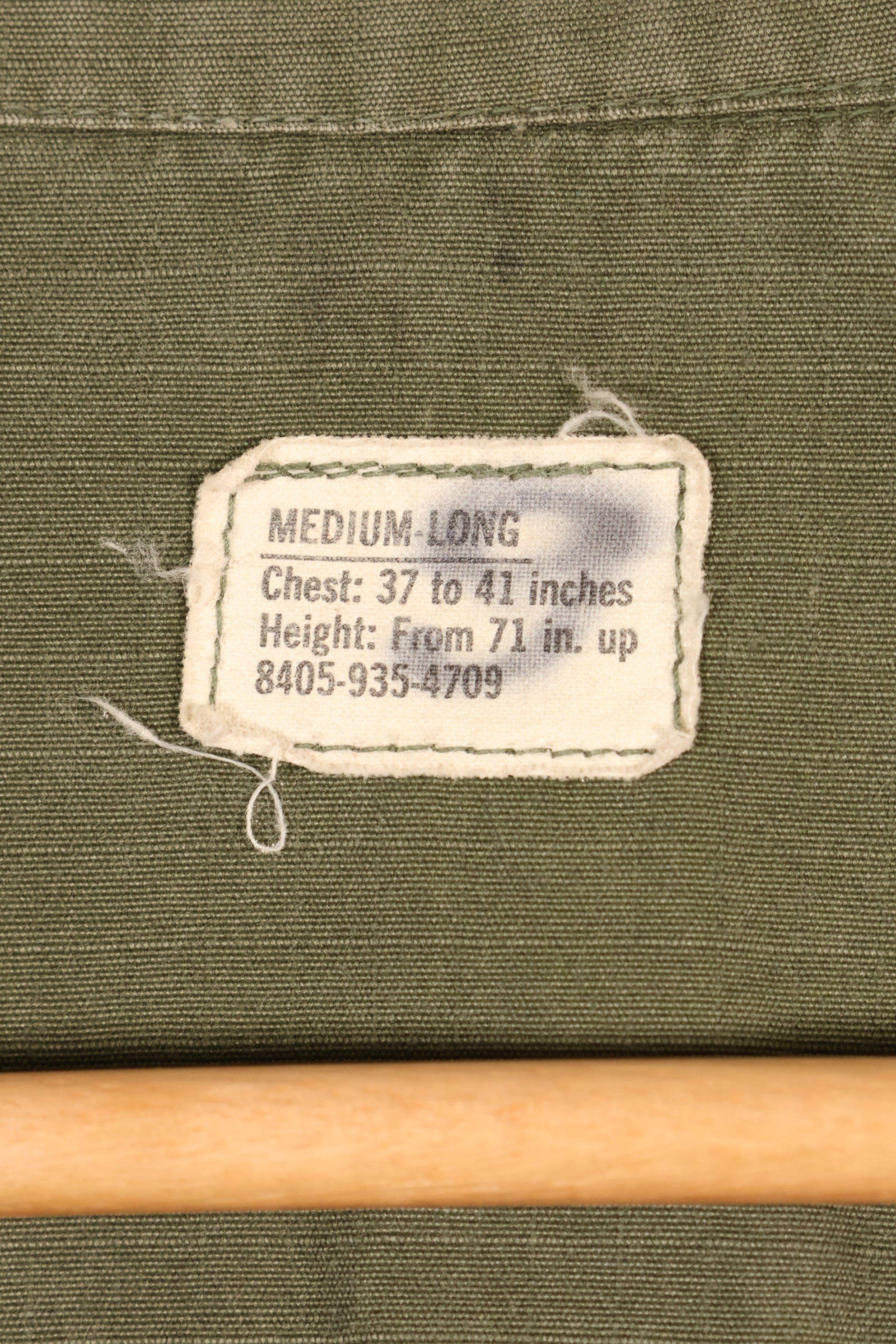 1968 Contract, M-L US Army, 4th Model Jungle Fatigue Jacket, Used