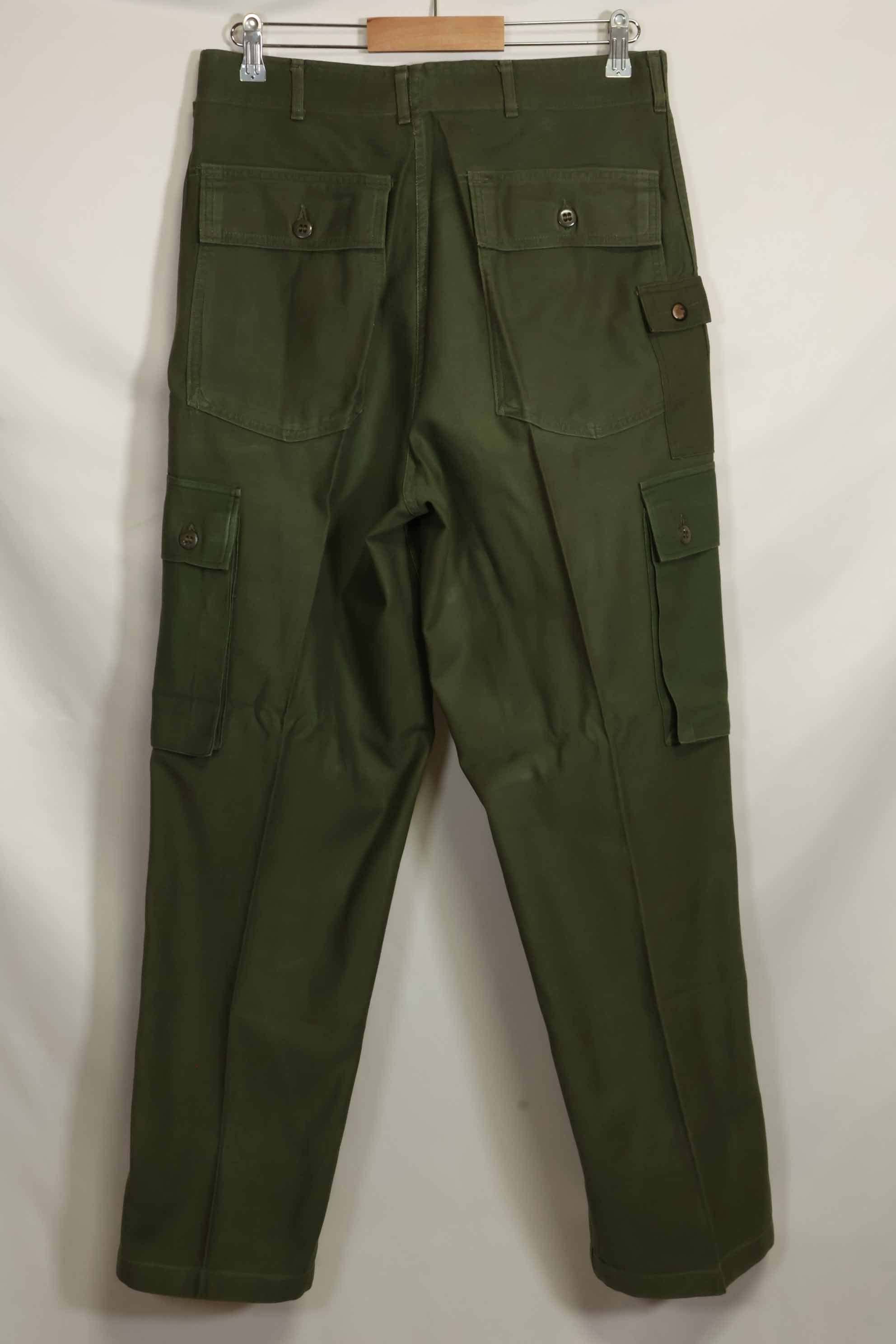 1960s lot OG-107 baker pants, cargo pocket modification, ex-special forces personnel, used, C
