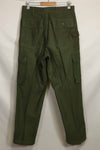 1960s lot OG-107 baker pants, cargo pocket modification, ex-special forces personnel, used, C