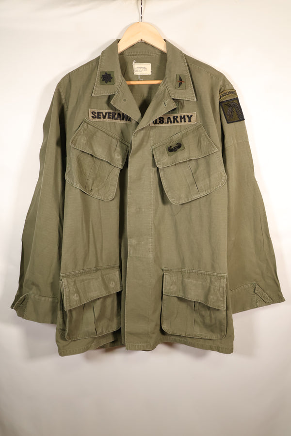 1969 Contract, M-R, 4th Model Jungle Fatigue Jacket, With Aftermarket Patches, Used