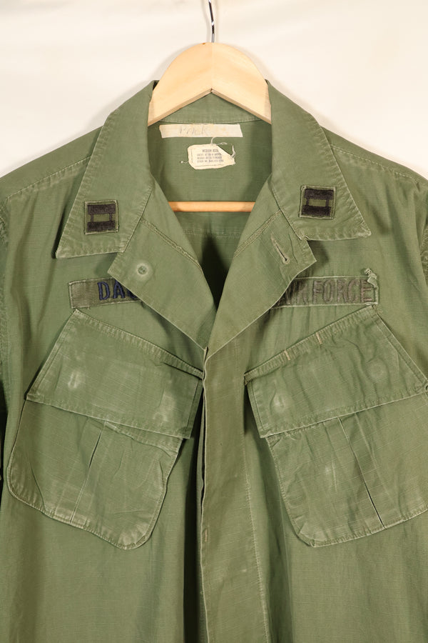 เสื้อแจ็กเก็ตแบบ Jungle Fatigue รุ่นที่ 4 ตามสัญญาปี 1969, M-R, มีแผ่นปะเพิ่มเติม, มือสอง