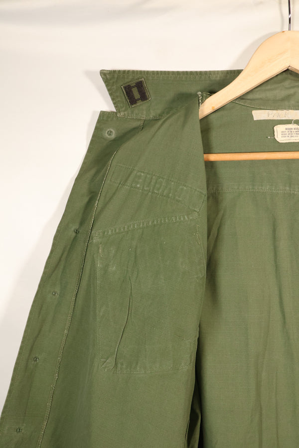 เสื้อแจ็กเก็ตแบบ Jungle Fatigue รุ่นที่ 4 ตามสัญญาปี 1969, M-R, มีแผ่นปะเพิ่มเติม, มือสอง