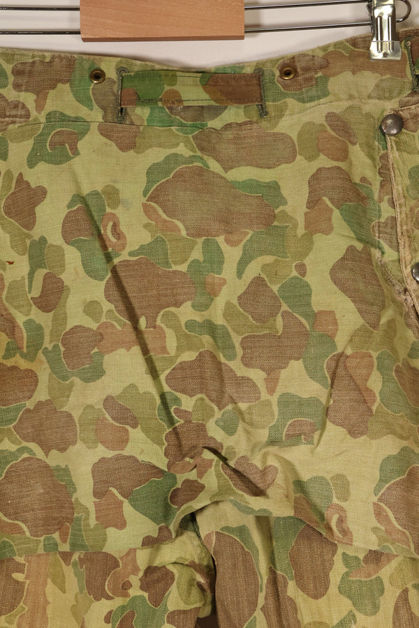 ทศวรรษ 1940 สงครามโลกครั้งที่ 2 USMC P-44 ลายพรางฟร็อกสกิน กางเกงล่าสัตว์น้ำ มีรอยซ่อมแซม สินค้ามือสอง