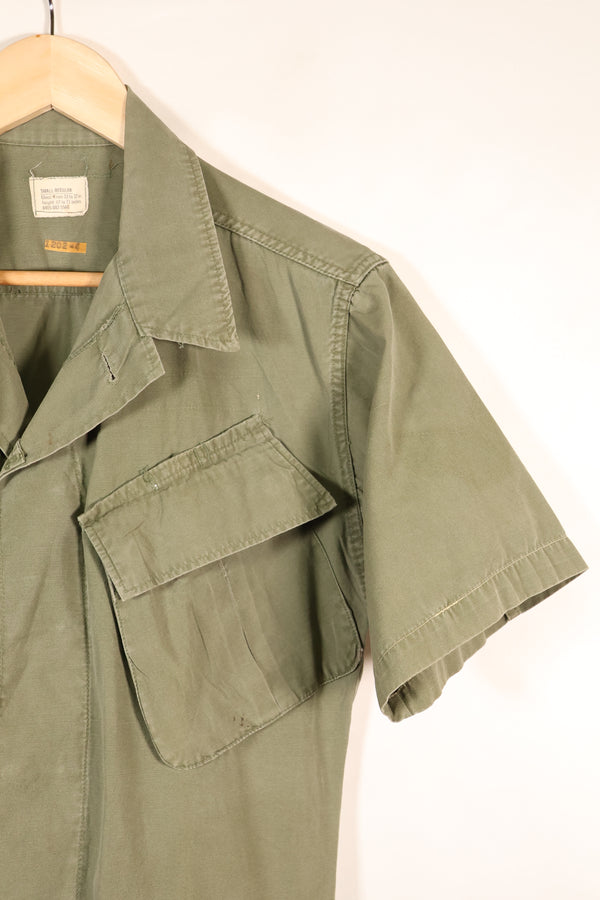 1966–67 Contract, S-R, Presumed USAF Issue, 3rd Model Jungle Fatigue Jacket, Short-Sleeve, Used