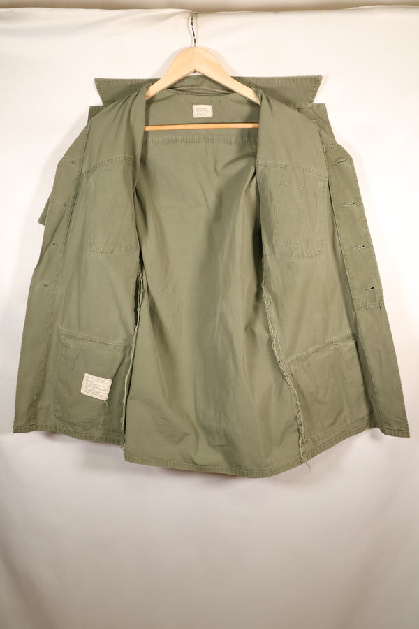 1966–67 Contract, S-R, Presumed USAF Issue, 3rd Model Jungle Fatigue Jacket, Short-Sleeve, Used