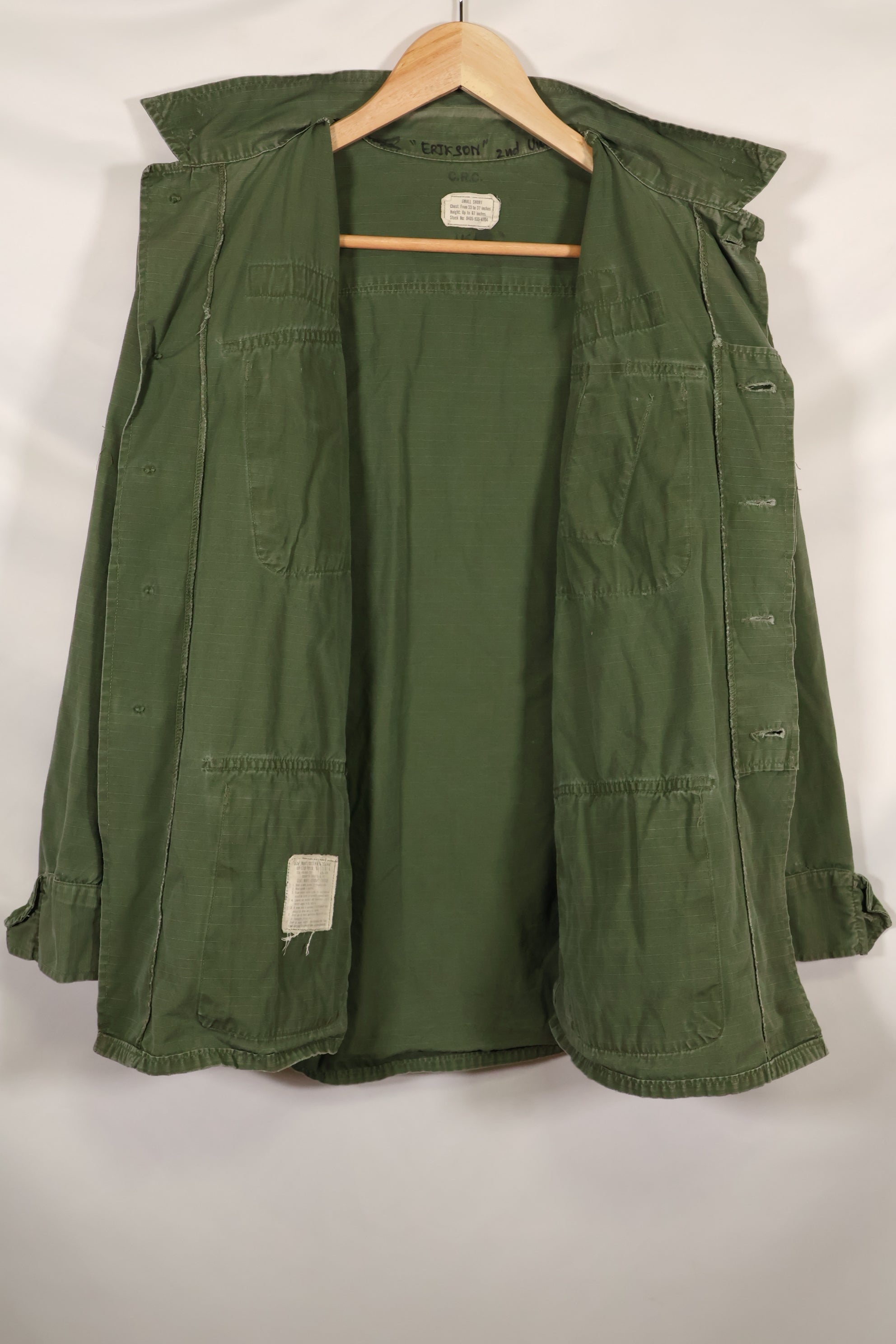 1969年頃　S-Sサイズ　4th Model ジャングルファティーグ　ジャケット　中古品　映画会社放出  B