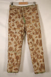 1940s WWII USMC P-44 Frogskin Camouflage Pants, Good Condition, Some Fading, Used
